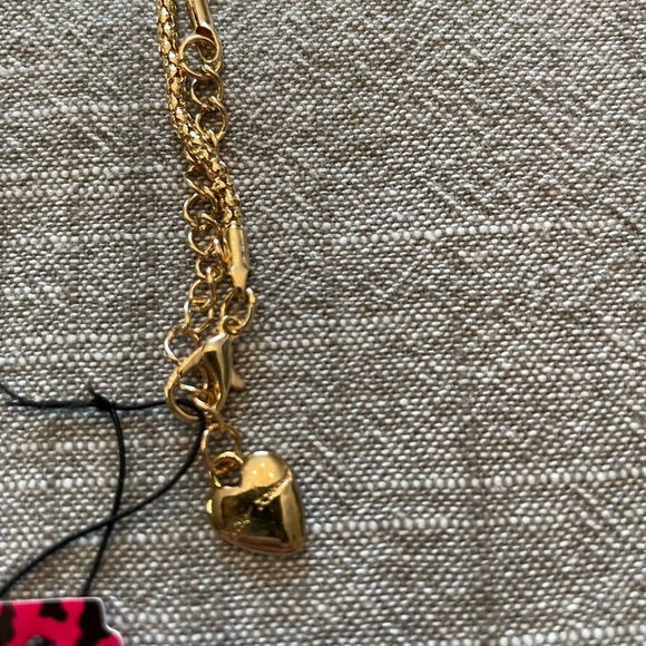 Gold Cross Pendant Necklace with Multicolor Gems - Picture 9 of 10